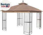 Canopy Top For Garden Treasures 10 Ft X Brown Metal Square Semi- Gazebo Mo. Fixed Price $174.68.