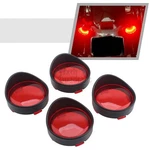 For Harley Touring Sportster Red Turn Signal Light Lens Cover Bezels Visor 4PCS. Fixed Price $12.79.