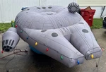 9' Gemmy Airblown Inflatable Star Wars Millennium Falcon W/christmas Lightstring. Fixed Price $125.00.