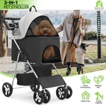 Dog Stroller Adjustable Canopy Pet Travel Carrier Detachable Basket Folding Cart. Fixed Price $66.49.