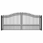Aleko Yard Garden Privacy Steel Dual Driveway Black Gate 14' X 6' Prague Style. Fixed Price $2209.15.