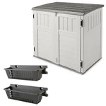 Suncast BMS2500 Horizontal Outdoor Storage Shed, Pack BMSBSKT2PK Basket, Black. Fixed Price $387.98.