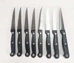 Slitzer Rostfrei Stainless Steak Knife Set Of 8 Single Tong Handle Serrated. Fixed Price $14.99.