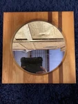 Rustic Wood Frame With Circle Mirror 12 X Very Nice. Fixed Price $22.50.