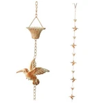 8.5 Ft Rain Chains, Faux Copper Patina Finish For Bird And Cup. Fixed Price $52.79.