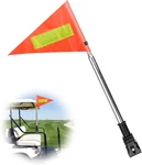 Golf Cart Flag, 8.7 11.8" Red Safety With Telescoping Flagpole And Flags Fa. Fixed Price $33.99.