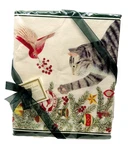 Alices Cottage Cat In Christmas Tree Bird Flour Sack Kitchen Towel Set Of 2 New. Fixed Price $19.00.