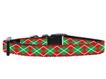 Mirage Pet Products Argyle Plaid Nylon Ribbon Dog Collar, Small 10"-14". Fixed Price $7.99.
