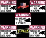 Waterproof Home Security Camera Window Sticker Lot 5 Decal Warning Signs Red. Fixed Price $8.95.