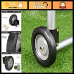 Heavy Duty 8" Rubber Caster Wheel - Side Mount Support For Swing Gates, Fit. Fixed Price $39.94.