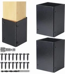Stainless Steel Adjustable Post Protectors 3.3"-6" Black 3-PACK Mailbox Fence. Fixed Price $33.74.