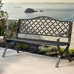 Garden Bench Metal Patio Outdoor Porch Park Cast Iron Sturdy Steel. Fixed Price $129.99.