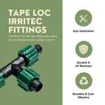 Usa Made - Irritec Tape Loc Fittings For 5/8" Drip Couplers, Tees,. Fixed Price $105.15.