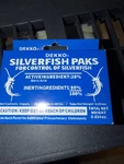 Dekko Silverfish Paks Control Deter Prevent 24 Total. Fixed Price $12.50.
