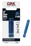 * Grk T-40, 2-IN. Blue Steel Star Bits, One 2-PACK = Two 187459. Fixed Price $10.20.