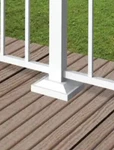 Barrette Boerboel 2IN. White Surface Post Mount Fence Base & Cover 73045680. Fixed Price $34.98.