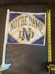 Ncaa Notre Dame Fighting Irish Logo On White Window Car Flag. Fixed Price $19.99.