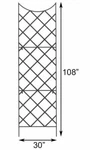 Dramatic Straight Look! Panacea Giant Trellis, Black, 108"H. Fixed Price $89.23.