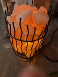 Himalayan Salt Crystal Basket Lamp Natural Glow Rock Light With Dimmer Switch. Fixed Price $18.00.