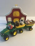 Tomy John Deere Sounds Hayride Tractor Farmer & 3 - Bonus. Fixed Price $14.95.