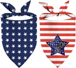 Patriotic Dog Bandanas, Reversible Dual-layer 2 Pack, Let Freedom Ring Independe. Fixed Price $11.97.