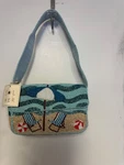 Sol And Mer Beach Chairs Balls Beaded Purse Bag Clutch Mag Closure Nwt. Fixed Price $55.99.