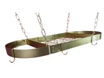 Rogar Gourmet Oval Pot Rack Hammered Bronze / Brass. Fixed Price $149.95.