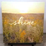 Hallmark Wooden Shine Wall Art Square Sign Plaque 10X10 Home Decor. Fixed Price $24.95.