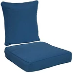Sunnydaze Decor Outdoor Back And Seat Cushion Set, 2 Piece ZET-701 Blue. Fixed Price $82.09.