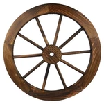 Wooden Wagon Wheel Rustic Barn Western Country Garden Decor Burnt Stain 23.5. Fixed Price $89.96.