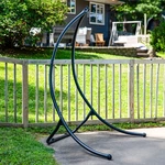 Curved Steel Hanging Hammock Chair Stand - Black 84" By Sunnydaze. Fixed Price $138.67.