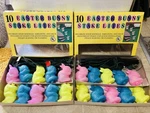 Vintage Lot Of 2 Nos Easter Bunny Blow Mold Outdoor Pathway Yard Stake Lites. Fixed Price $29.95.
