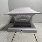 Hampton Bay White 2 Pack Solar Post Light Caps Rechargeable Led X4.7X6.3. Fixed Price $24.99.