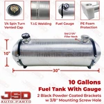 Fuel Tank With Gauge 10''X30'' Gallon End Fill Spun Aluminum 1/4 Npt Gas. Fixed Price $198.45.