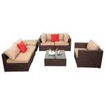 7 Pcs Indoor/outdoor Wicker Sofa Furniture Patio Rattan Sectional Set. Fixed Price $539.99.
