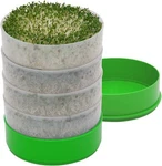 Deluxe Kitchen 6" Diameter Trays, 1 Oz Alfalfa Included, Clear And Green. Fixed Price $36.74.