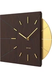 Mid Century Modern Wall Clock - Square Wood With Gold Accents. Fixed Price $49.99.