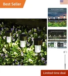 Elegant Solar-powered Outdoor Lights Set 12 Bright Led Pathway Illuminators. Fixed Price $34.99.