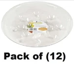 (12) Woodstream SP12 12" Plus Extra Thick Clear Vinyl Plant Saucers. Fixed Price $35.99.