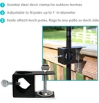 Outdoor Torch Deck Clamp Holder - Black Set Of 4 By Sunnydaze. Fixed Price $20.00.