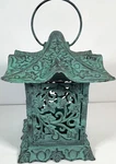 Vtg. Partylite 13 Pagoda Patina Gr. Ivy Garden Lantern Cast Iron Candle Holder. Fixed Price $59.95.