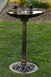 Alpine Corporation 31" Tall Outdoor Vintage Birdbath With Figurines Yard St. Fixed Price $42.55.