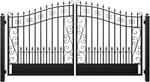 Zumi Dual Swing Gates, 12X6 Ft. Outdoor Steel For Driveway,. Fixed Price $2012.97.