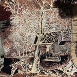 Goodwin Weavers 14900 Cotton Throw Blanket Winterland Tree Horses House Carrige. Fixed Price $28.09.