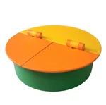 Retired 90S Ikea Storage Container Round Plastic Knut Marianne Hagberg Tri Color. Fixed Price $21.14.