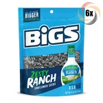 Full Box 6X Bigs Hidden Valley Zesty Ranch Flavor Sunflower Seed Bags 5.35OZ. Fixed Price $32.00.