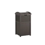 Suncast Commercial Outdoor Trashcan Hideaway With 33-GALLON, Brown. Fixed Price $89.49.
