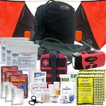 3 Person 72 Hour Survival Bug Out Bag With Backpack, Food, Water, And Shelter. Fixed Price $199.00.