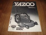 Yazoo Big Wheel Commercial Models S-20 S-22 S-24 S-26 Owners Manual. Fixed Price $9.99.