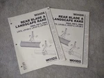 Woods RB60 RB72 LR72 Rear Blade Landscape Rake Operators Manuals. Lot Of 2.. Fixed Price $14.95.
